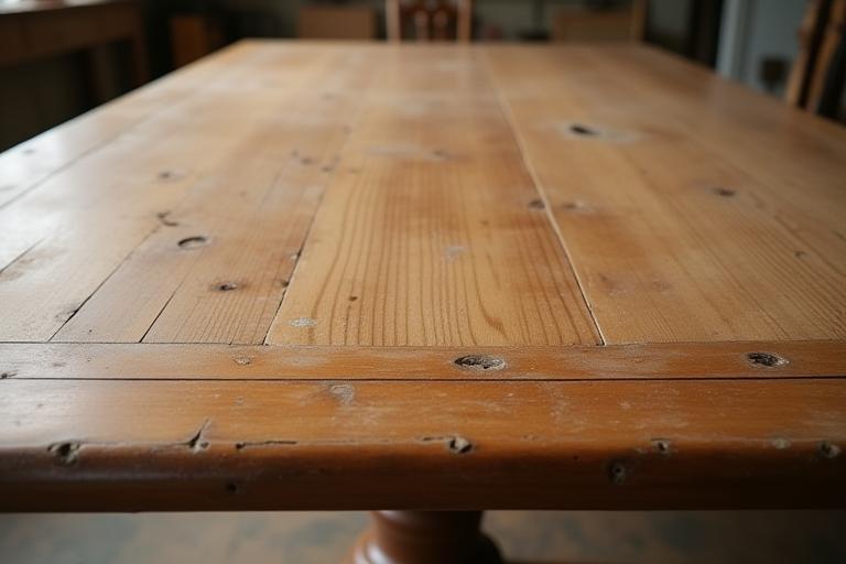 Before: Victorian dining table